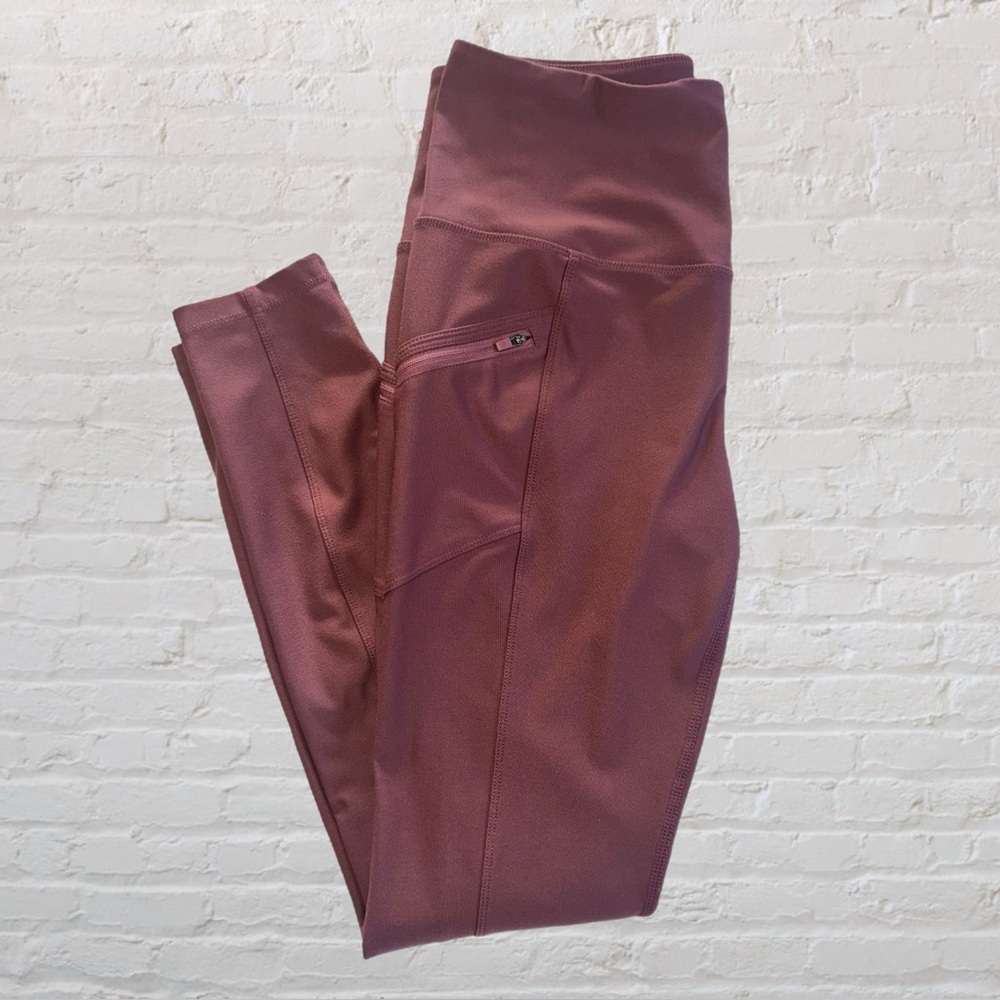 Eddie Bauer Pink Slim Activewear Pants with 2 Zipper Side Pockets in Size M